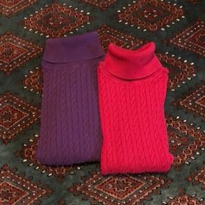 Pair of Talbots Cotton Turtleneck Sweaters